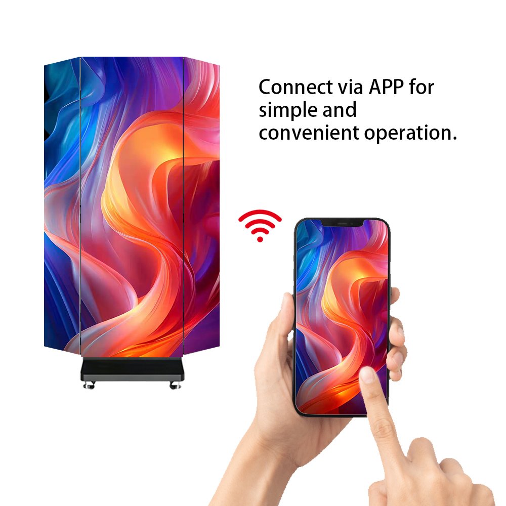 Three fold Double-sided LED poster screen - 图片 3